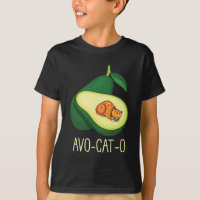 Sleeping Cat Avocado Cute Vegetable Animal Pun