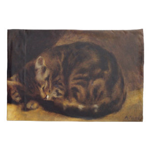 Sleeping Cat By Pierre Auguste Renoir Pillowcase