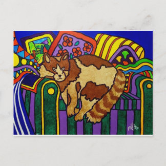 Sleeping Cat by Piliero Postcard