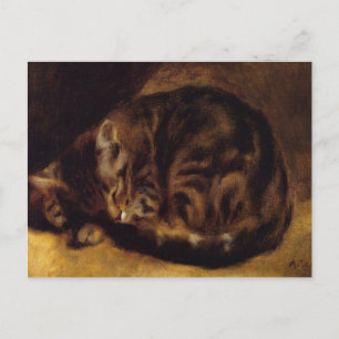 Sleeping Cat by Renoir Postcard