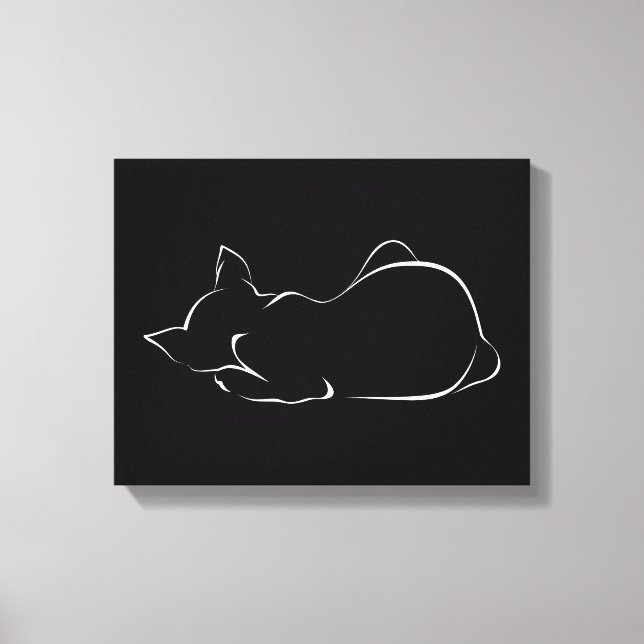 Sleeping cat canvas print (Front)