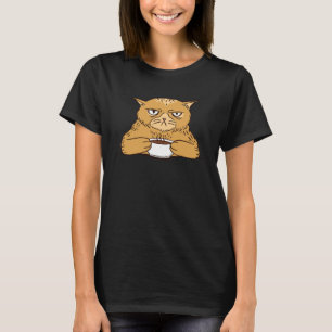 Sleeping Cat Coffee Espresso Coffee Cup Men Women T-Shirt