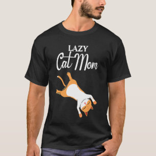 Sleeping Cat Lazy Cat Mum National Lazy Moms Day L T-Shirt