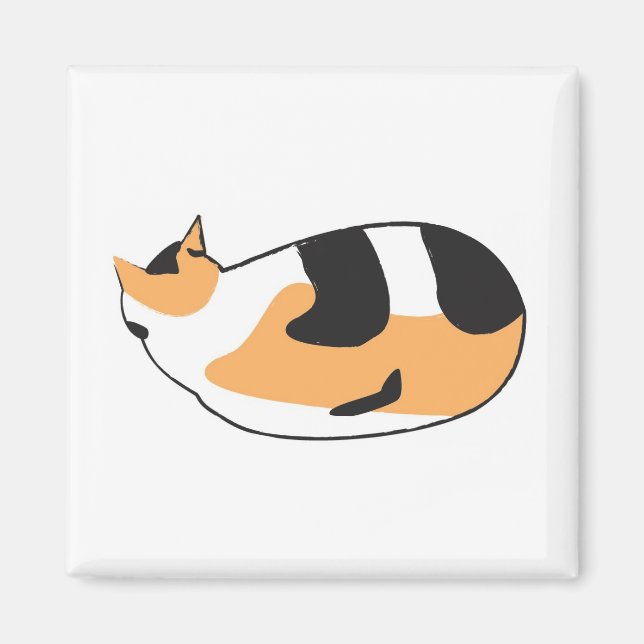 Sleeping cat magnet (Front)