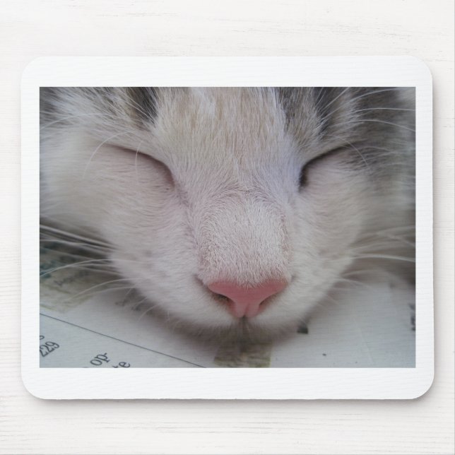 Sleeping Cat Mouse Mat (Front)