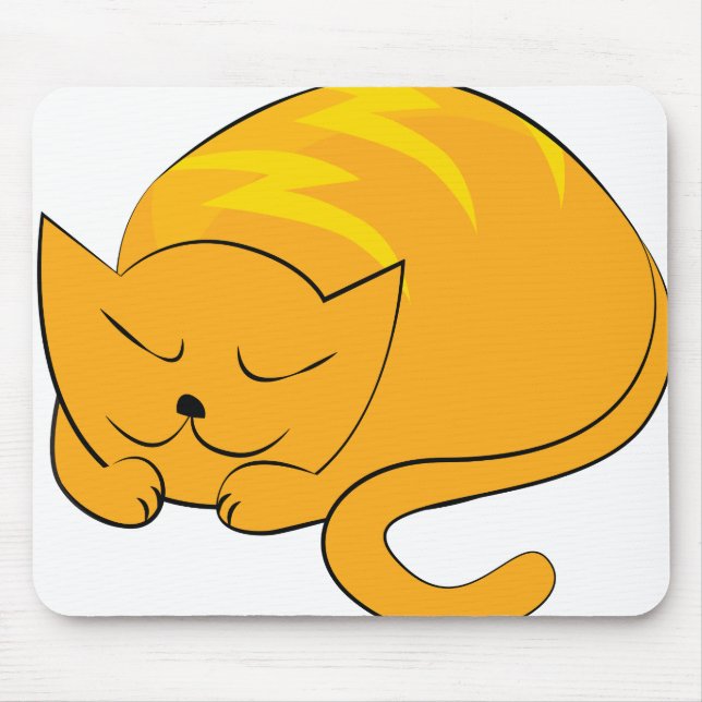 Sleeping Cat Mouse Mat (Front)