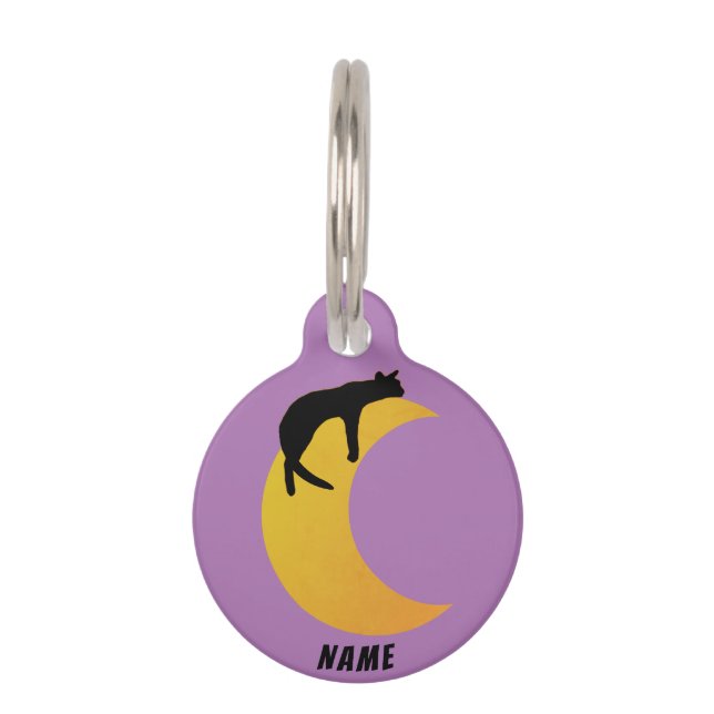 Sleeping Cat Pet Tag (Front)