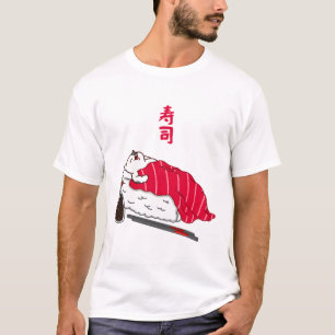 Sleeping Cat Tuna Sushi  T-Shirt