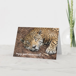 Sleeping Cheetah, funny retirement card