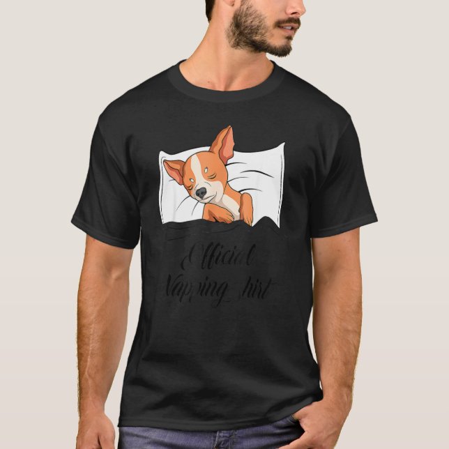 Sleeping Chihuahua Pyjamas Dog Lover  Official Nap T-Shirt (Front)