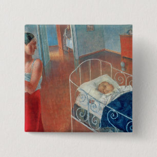 Sleeping Child, 1924 15 Cm Square Badge