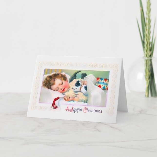 Sleeping Child Christmas Card (Front)