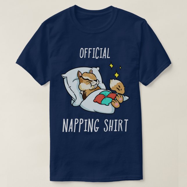 Sleeping Chipmunk Pyjamas Sleepyhead  T-Shirt (Design Front)
