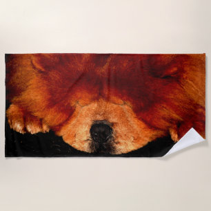 Sleeping Chow Chow bta Beach Towel