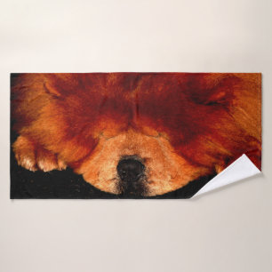 Sleeping Chow Chow btcn Bath Towel Set