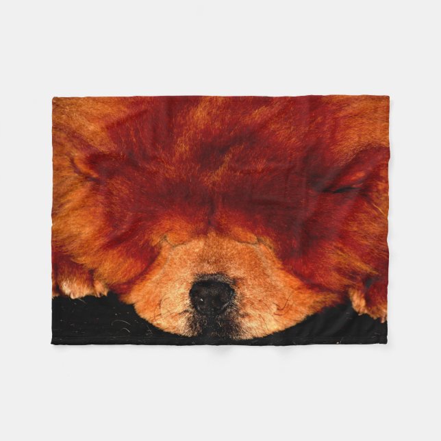 Sleeping Chow Chow fbcna Fleece Blanket (Front (Horizontal))