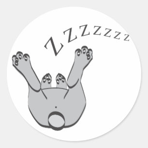 SLEEPING CLASSIC ROUND STICKER