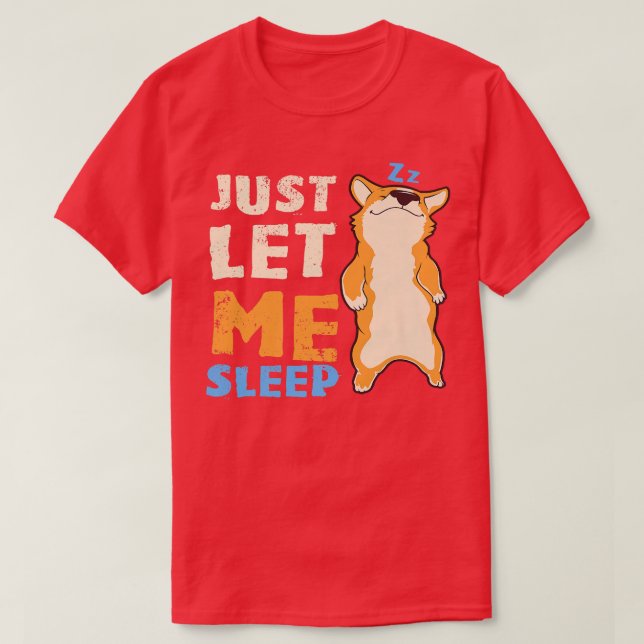 Sleeping Corgi Dog, Sleepshirt, Pajamas1234 T-Shirt (Design Front)