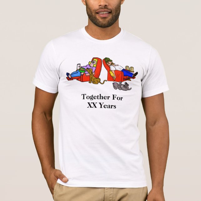 Sleeping Couple Customisable T-shirt (Front)