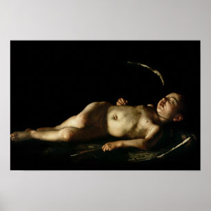 Sleeping Cupid, 1608 Poster