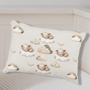 Sleeping Cute Elephant among the Clouds Baby Pillowcase