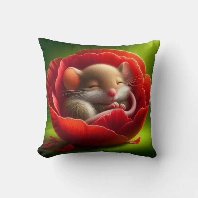 Sleeping Cute Mouse  Cushion (Front)