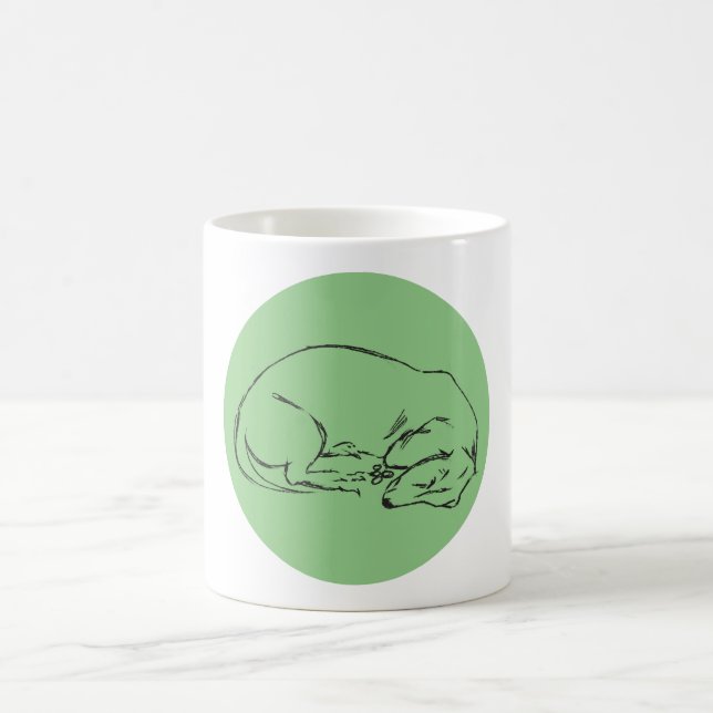 Sleeping Dachshund Dog Coffee Mug (Center)