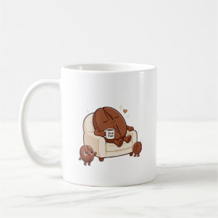 Sleeping Dad cute coffee bean Mug
