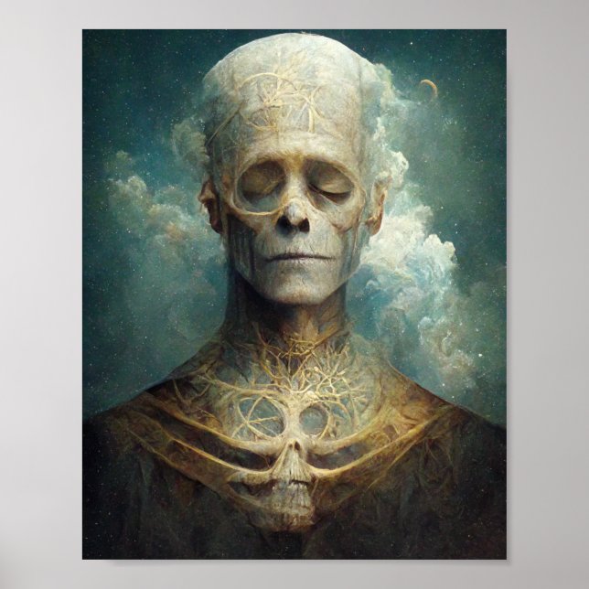 Sleeping Death Dark Fantasy Sci-Fi Art Poster (Front)