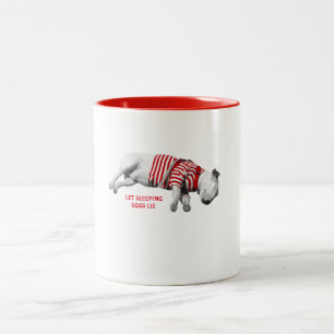 SLEEPING DOG  2 Tone Coffee Mug. 2 sizes Two-Tone Coffee Mug