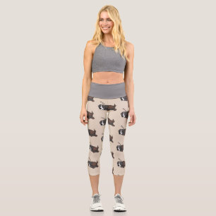 Sleeping Dog Australian Shepherd Animal Lover ZZZ Capri Leggings