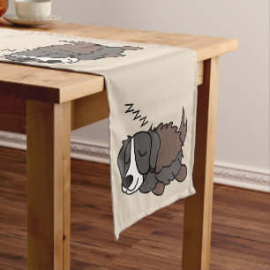 Sleeping Dog Australian Shepherd Animal Lover ZZZ Short Table Runner