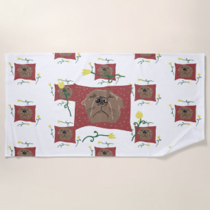 Sleeping Dog Beach Towel