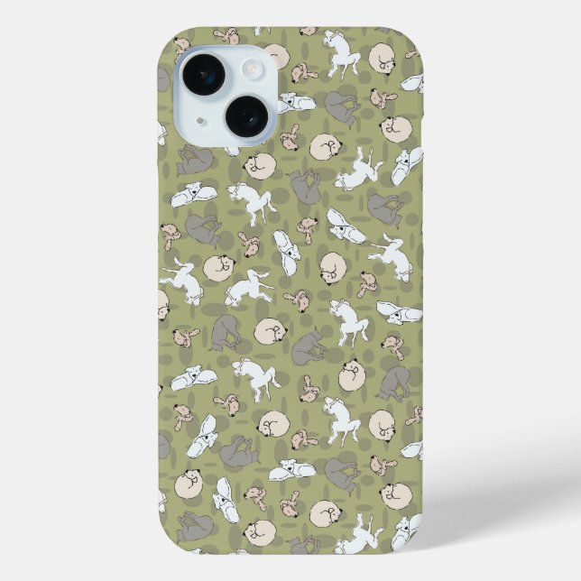 Sleeping Dog Inspired Print in Green Grey Case-Mate iPhone Case (Back)