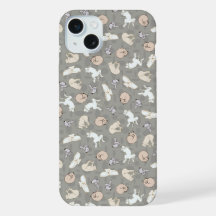 Sleeping Dog Inspired Print in Grey Orange