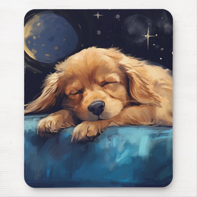 Sleeping Dog Mouse Mat (Front)