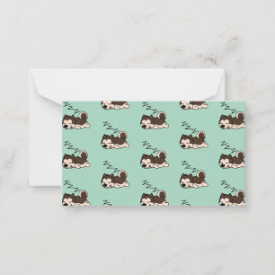 Sleeping Dog Siberian Husky Animal Lover ZZZ Pet Card