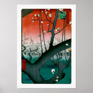 Sleeping Dragon Plum, Kameido Hiroshige Fine Art Poster