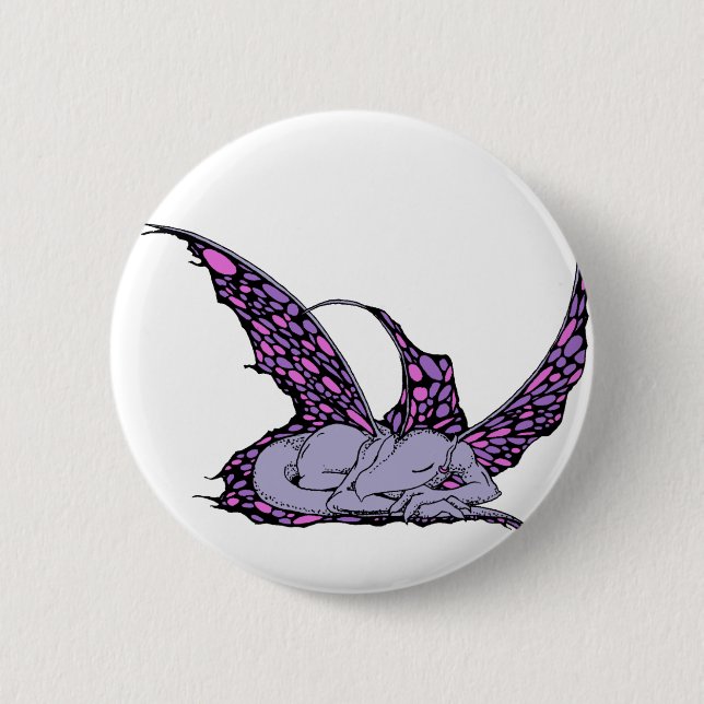 Sleeping Dragonette (Purple) Buttons (Front)