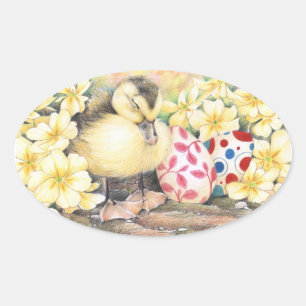 "Sleeping Ducky Easter" Sticker