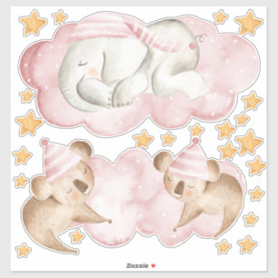 Sleeping Elephant Koala Bear Bedroom Set of 