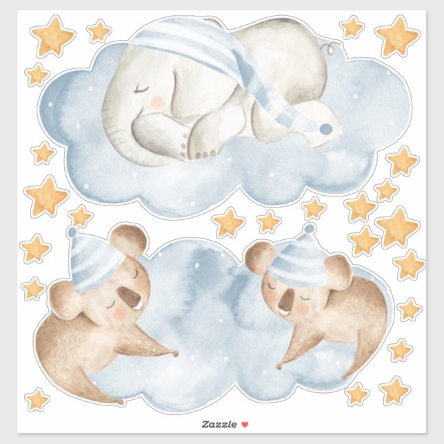 Sleeping Elephant Koala Bear Bedroom Set of (Sheet)