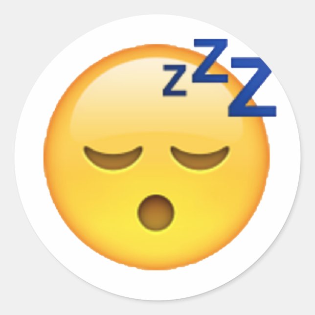 Sleeping - Emoji Classic Round Sticker (Front)
