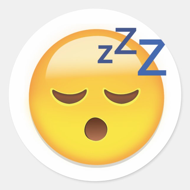 Sleeping Face Emoji Classic Round Sticker (Front)