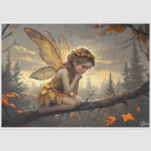 Sleeping Fairy Autumn Colors Tissue Paper