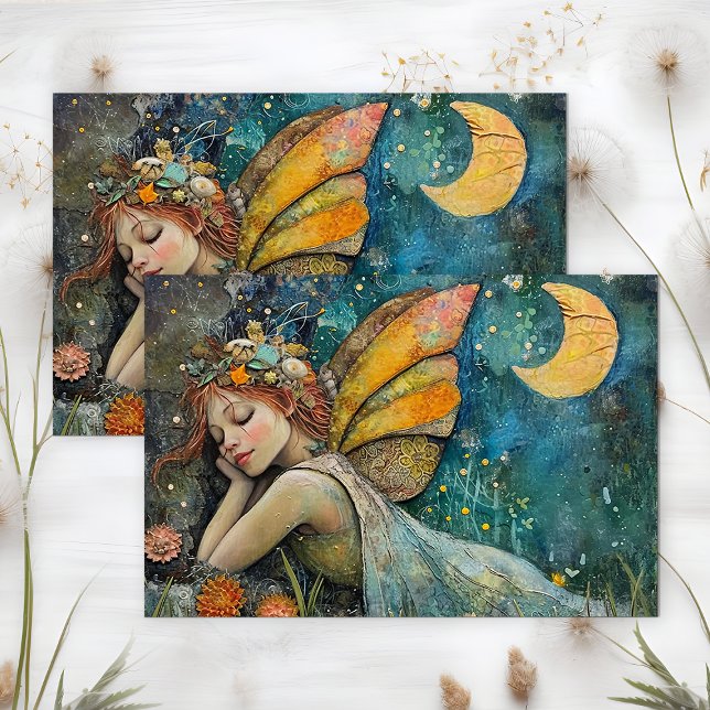 SLEEPING FAIRY DECOUPAGE TISSUE PAPER (SLEEPING FAIRY DECOUPAGE TISSUE PAPER)