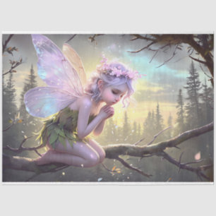 Sleeping Fairy Pink Wings Tissue Paper