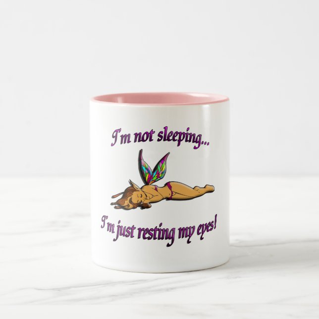 Sleeping Fairy Two-Tone Coffee Mug (Center)