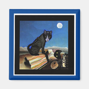 Sleeping Feline, Cat, Art Parody, Magnet