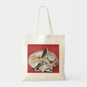 Sleeping Fennec Fox painting Tote Bag